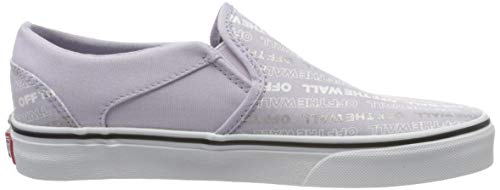 Vans Vans Women's Asher Sneaker, Blue Logo Repeat Lavender Blue White Xwq, 39