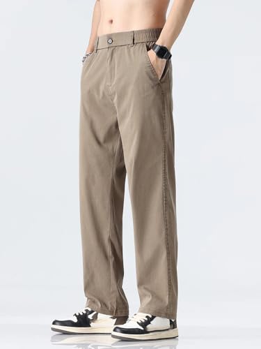 Men Soft Straight Casual Pants Trousers Loose Male Sweatpants4