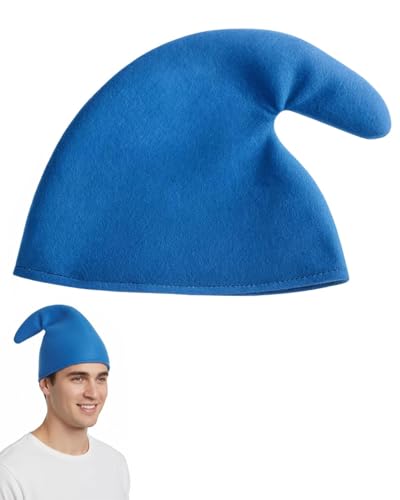 LEEQBCR 1 pieza Dwarf Hat Gorros de Bruja Hada y Pitufo Sombrero de Fiesta para Adultos Accesorios para Disfraces de Hada de Jardín para Halloween Carnaval y Navidad