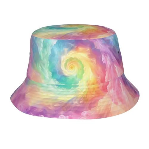 Tie-dye Funny Bucket Hat for Men Women Fashion Unisex Fishing Hat Fisherman Sun Caps Headwear for Outdoor Summer Travel Hiking Beach