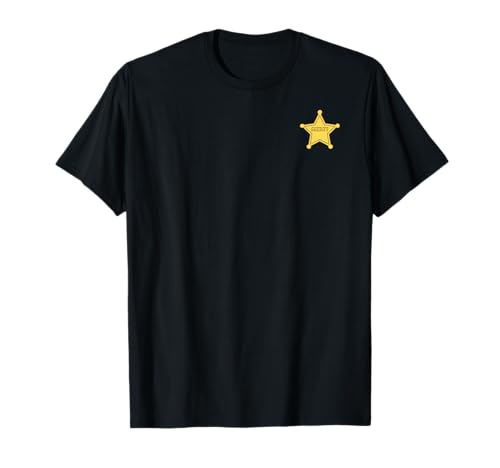 T-shirt Woody Toy Story Disney Pixar haut de gamme avec insigne shérif jaune