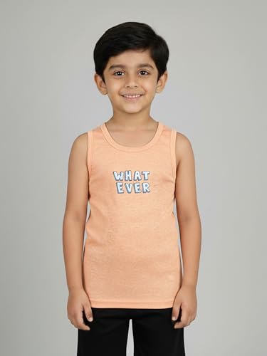 Image of KiddoPanti Boys 100% Cotton Vest Pack of 3 | Cotton 1x1 Rib Knit Sleeveless Innerwear | Soft & Breathable Kids Vest