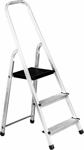 MYPRO ® Aluminium Step Ladder, 3 Steps, Pl...