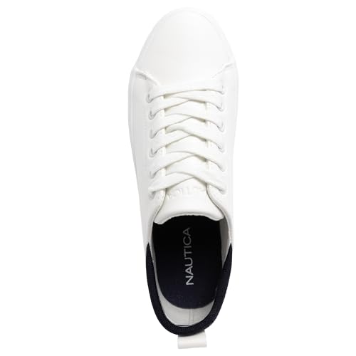 Image of Nautica Platform Sneakers for Womens Fashion Trendy Shoes White Casual Sneaker Thick Sole Everyday Walking Shoes