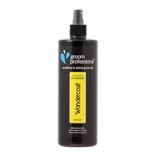 GROOM PROFESSIONAL Wondercoat Dog Spray - Conditioning and Detangling Spray for Dogs - Helps to Condition Both Hair and Skin - Clean Fresh Smell - Suitable for All Hair Types, 400ml