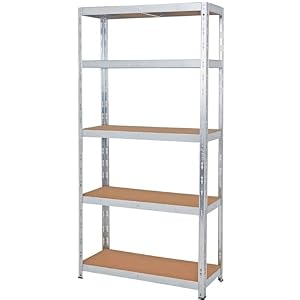TAHA ® 5Tier Garage Metal Shelving 150 x 70 x 30cm Heavy Duty Racking Storage..
