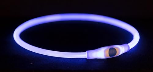 Flash Leuchtring USB, S–M: 40 cm/ø 8 mm, blau