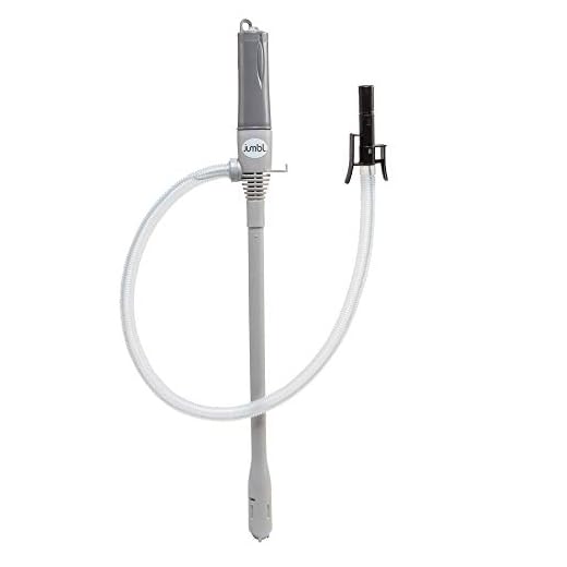 Jumbl Liquid Transfer Pump, Portable Fuel Transfer Pump - 3x More Powerful D Battery Powered with Auto-Stop & Leak Protection, Flexible Intake hose, Transfers Gasoline, Water & More at 2.3 Gal/Minute