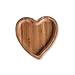 Piatto in legno naturale a forma di cuore vassoio in legno di bambù piatti da portata snack dessert vassoio per casa ristorante