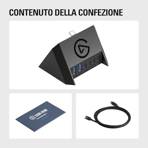 USB Hub – per Stream Deck +, 2 Porte USB-C/2 Porte USB-A, Alimentazione, Lettore di schede SD/microSD – USB-C, Mac/PC, Stream Deck e Alimentatore Non Incluso - Hub USB - Immagine 8