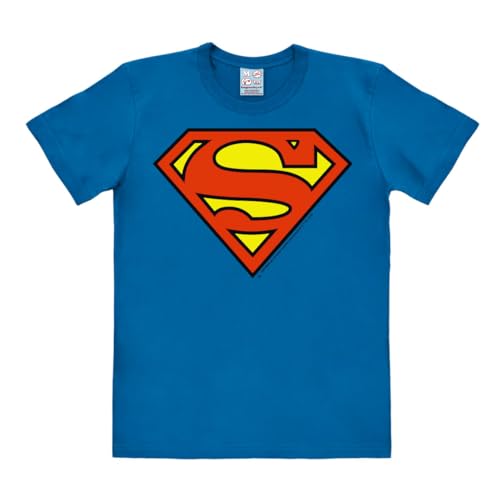 Logoshirt DC Comics I Superman I Logo Clean I T-Shirt Print I Damen & Herren I kurzärmlig I blau I Lizenziertes Originaldesign I Größe XL