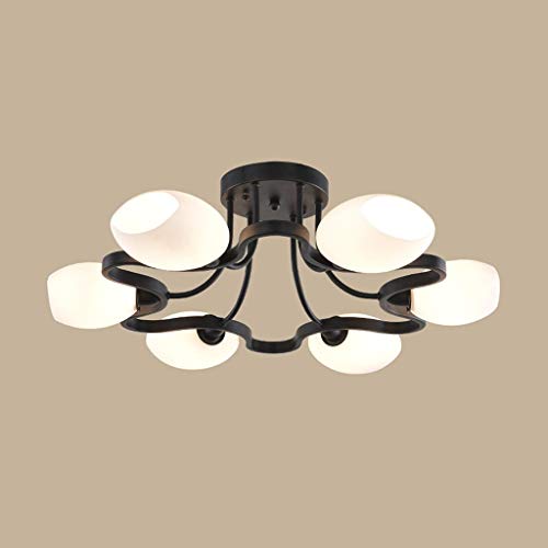 Lampe de mur en fer forgé moderne et lustre rétro au design minimaliste