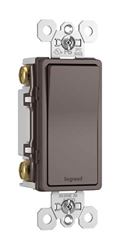 Image of Legrand Radiant 15 Amp Rocker Wall Switch, Decorator Light Switches, Brown, 4-Way, TM874 (Pack of 2)