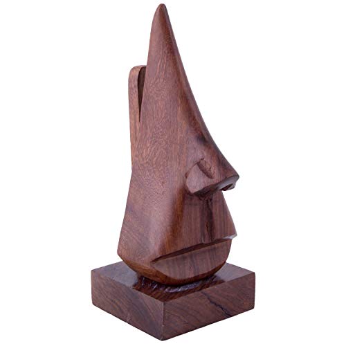 Image of Craftland Handmade Wooden Nose Shaped Spectacle Specs Eyeglass Holder Stand