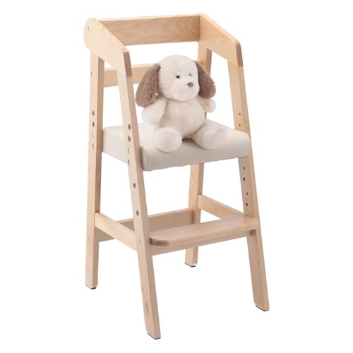不二貿易 ベビーチェア キッズチェア 幅35×奥行41×高さ74.5cm ナチュラル 木製 3段階 高さ調整可能 2才~5才 ハイチェア 15387 (B08KXJRPJ4) Amazon価格推移・価格追跡