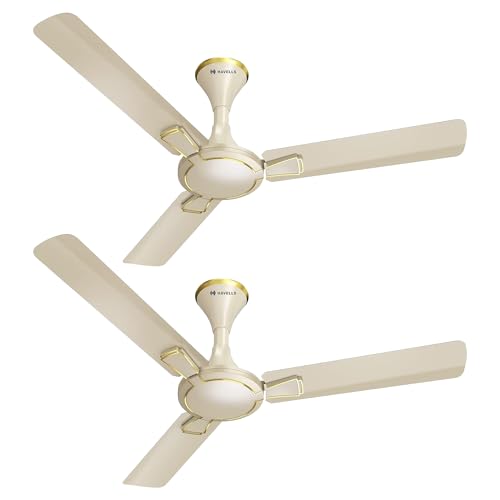 Havells Milor Decorative BLDC 1200mm Energy Saving With Remote Control 5 Star Ceiling Fan (Gold, Pack Of 2) For Rs. 5510 @ 53 %