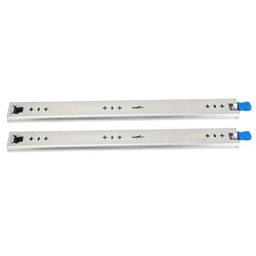 Corredera para cajones de 32 pulgadas, guía para cajones con rodamiento de bolas de alta resistencia con cerradura, montaje lateral de extensión completa desmontable para cajones