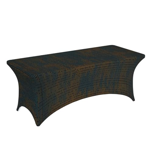 Nappe rectangulaire élastique anti-vent motif code de programmation pour table de bureau - 4