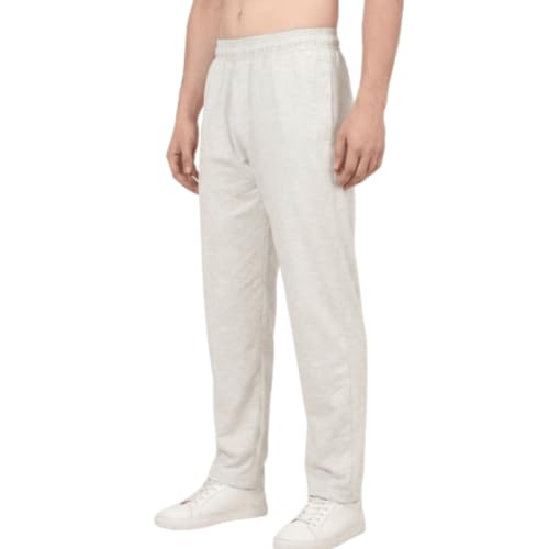 Image of MARK LOUIIS Men's Baggy Trackpants | Regular Fit Cotton Sweatpants with Drawstring Waist & Side Zipper Pockets | Oversized Casual Track Pants for Gym