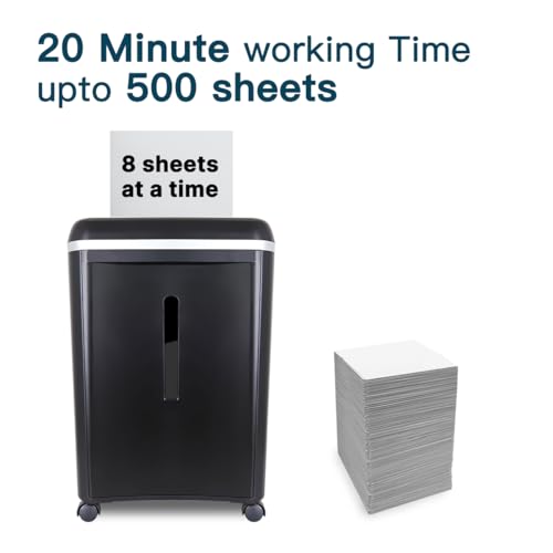 WOLVERINE 8-Sheet Super Micro Cut High Security Level P-5 Ultra Quiet Paper/Credit Card Home Office Shredder with 4.5 gallons Pullout Waste Bin SD9101 (Black) image 6