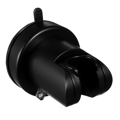 Prasacco Support de pommeau de douche avec ventouse, support de pommeau de douche amovible, sans perçage, universel, réglable, en plastique ABS (noir)