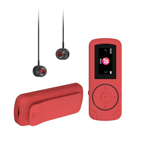 wiwoo 64GB Sport Clip on MP3 Player with Bluetooth- Superlight Mini MP3 Player with Clip and