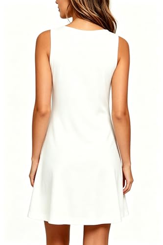 Image of Roshop Womens Juneteenth Flag Sleeveless Dress 4th of July Patriotic Swing Sundress with Pockets