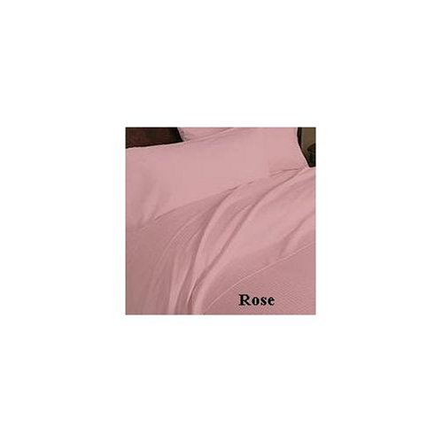 SERENO Bed Sheet Set 100% Egyptian Cotton Solid Sateen 600 Thread Count Rose (Queen) SOLD BY VANESSA CLASSIC