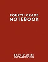 Fourth Grade Notebook: Red Softcover Wide Ruled Composition Journal B092PB9B22 Book Cover