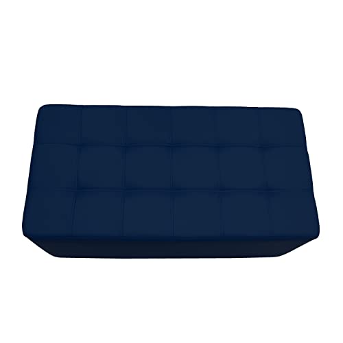 Factory Direct Partners Tufted Rectangle Accent Ottoman Bench; Beautifully Upholstered Furniture For Modern Home, Office, Library Or Waiting Area; Seating, Footstool, Table Use - Navy, 14046-Nv #TOP3