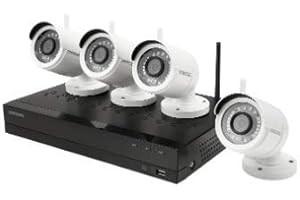 Samsung Wisenet SNK-B73040BW 4-Channel 1080p NVR Security System with 4 Wireless Cameras