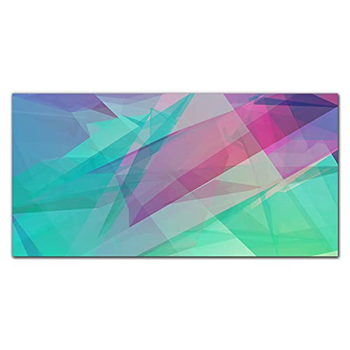 Décoration murale en verre 100x50cm lignes pour habiller un grand mur vide