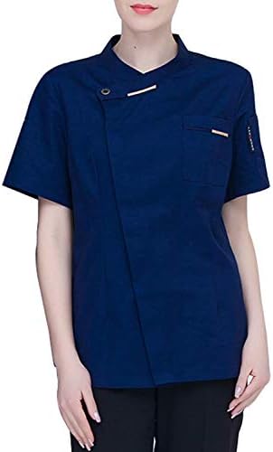 BOUPIUN Summer Chef Coat Unisex Chefwear Short Sleeve Cool Chef Jacket Uniform Kitchen Restaurant