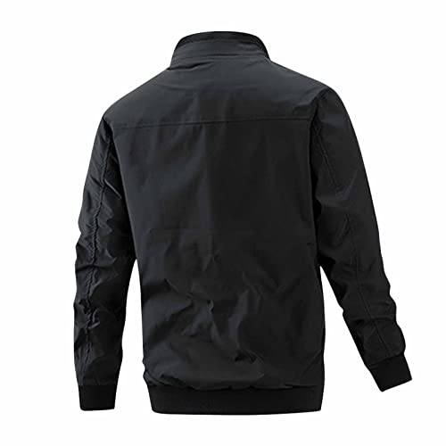 Ymosrh Men's Bomber Jackets Lightweight Jacket Casual Full Zip Windbreaker Jackets Varsity, XXL-5XL2