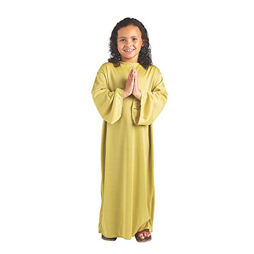 Fun Express - Child S/m Gold Nativity Gown for Christmas - Apparel Accessories - Costumes - Kids - Unisex Costumes - Christmas - 1 Piece