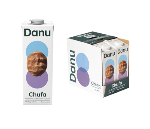Danu - Bebida de Chufa, Sin Azúcares Añadidos - Caja de 6 x 1L