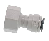 IPW Industries Inc. - John Guest (PI451215FS) Acetal Female Connector Fitting - Quick Connect BSPT for Reverse Osmosis Water Filter Systems & Plumbing