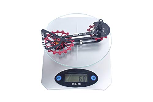 Kcnc Road Cyclocross Bicycle Bike Ospw Oversized Derailleur Pulley Wheel System For Shimano R9100 R8000 Use 12T Top+16T Bottom Pulley In Black/Red/Gold Colors (Red) #TOP4