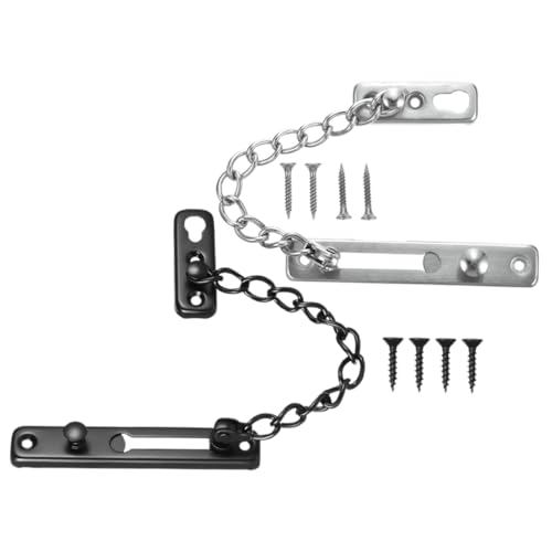 Yardenfun 2 piezas Cadena de Seguridad para Puerta Frontal Inoxidable Pestillo Reforzado para Interior y Exterior Cerradura Antirrobo Práctica para Hogar y Oficina