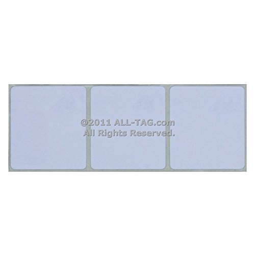 Checkpoint Compatible 8.2 MHz RF Label 4x4cm, Plain White, 500 Labels per Roll, 1 Box of 20K