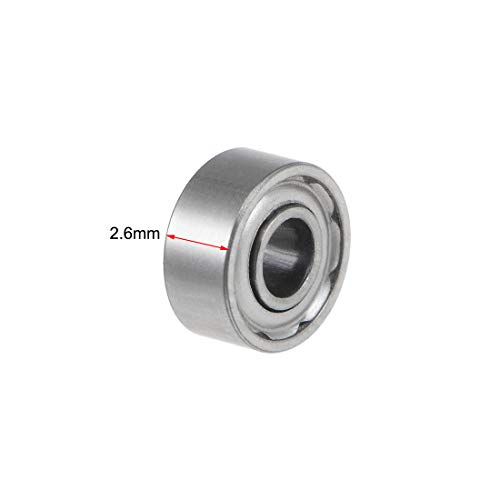 Image of uxcell 682XZZ Deep Groove Ball Bearings 2.5mm Inner Dia 6mm OD 2.6mm Bore Double Shielded Chrome Steel Z2 10pcs