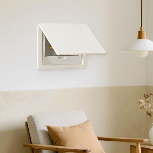 Cubierta para caja eléctrica de 35x25 cm blanca y minimalista para cuadro de luz 6
