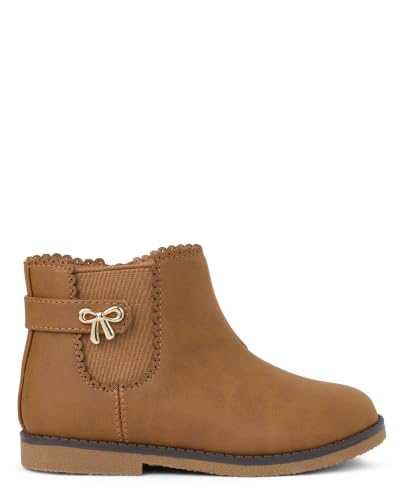 Gymboree,and Toddler Faux Leather Ankle Booties,Tan,8