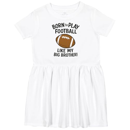 inktastic Born to Play Football Like My Big Brother Toddler Dress
