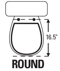 TOPSEAT 3D Ocean Series Round Toilet Seat w/Chromed Metal Hinges, Wood, Dolphin Family - Image 3