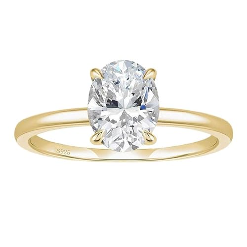 Bague mariage argent 925 luxueuse sertie d'un zirconium 3ct ovale