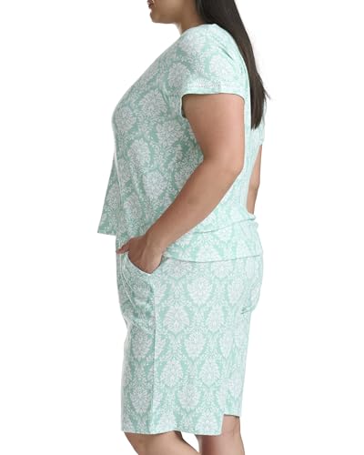Image of Karen Neuburger Women's [Plus Size] Short Sleeve Bermuda Short Pajama Set