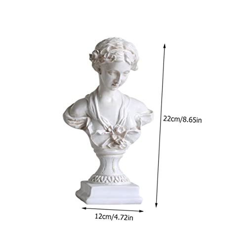 GRIRIW European Style Mini Bust Statue Resin Craft Resin Sculpture Adornment for Home Decor