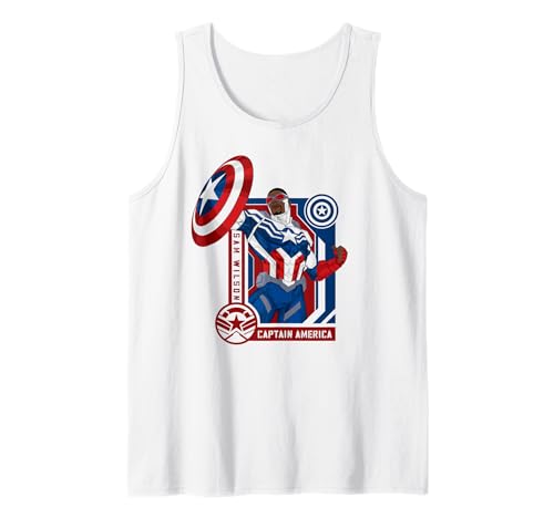 Débardeur Captain America Sam Wilson Marvel en textile respirant imprimé