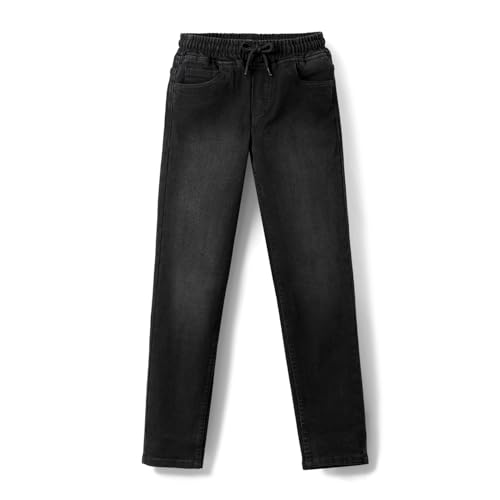 Image of Urbano Juniors Boys Mid Rise Regular Fit Washed Denim Jogger Jeans Stretchable